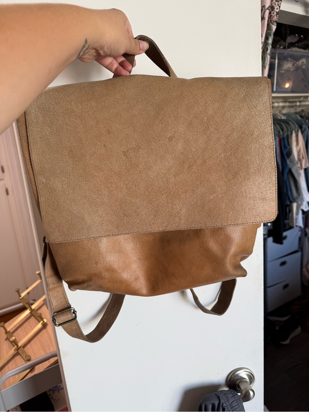 Tan Casual Backpack